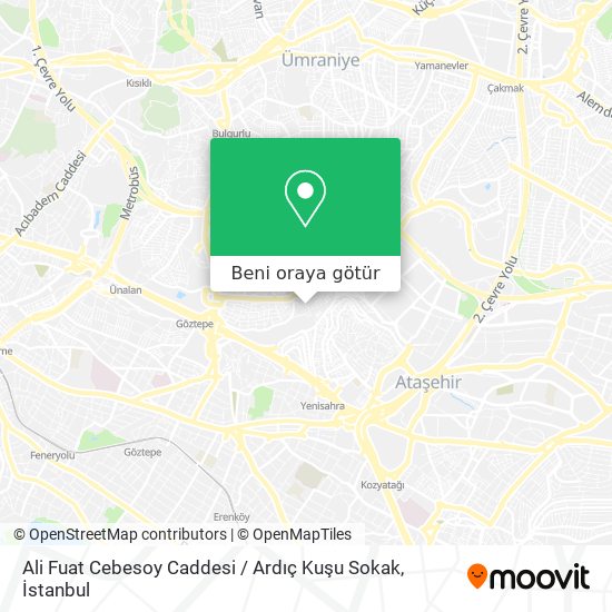 Ali Fuat Cebesoy Caddesi / Ardıç Kuşu Sokak harita