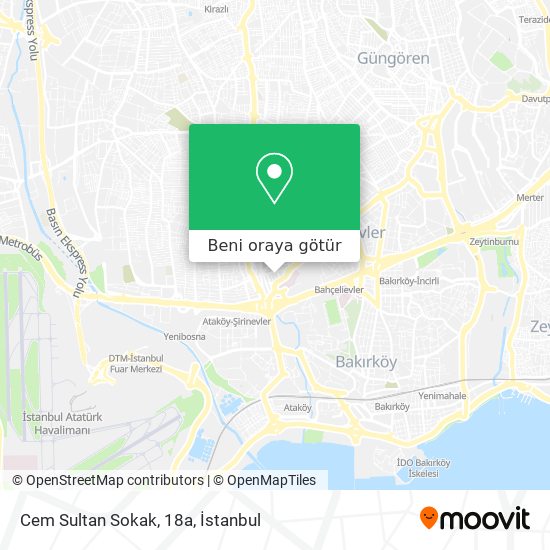 Cem Sultan Sokak, 18a harita