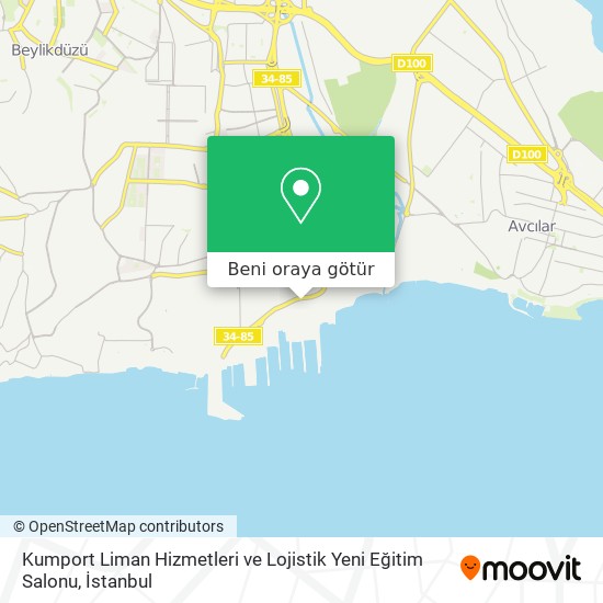 Kumport Liman Hizmetleri ve Lojistik Yeni Eğitim Salonu harita