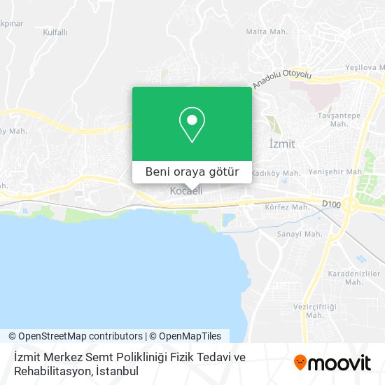 İzmit Merkez Semt Polikliniği Fizik Tedavi ve Rehabilitasyon harita