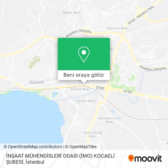 İNŞAAT MÜHENDİSLERİ ODASI (İMO) KOCAELİ ŞUBESİ harita