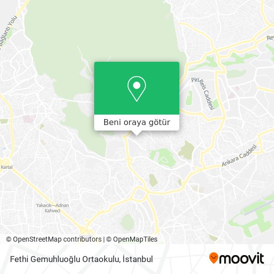 Fethi Gemuhluoğlu Ortaokulu harita