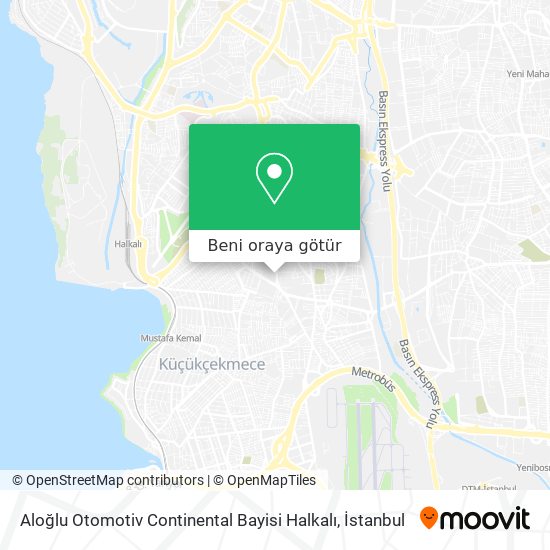 Aloğlu Otomotiv Continental Bayisi Halkalı harita