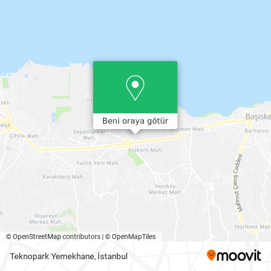 Teknopark Yemekhane harita