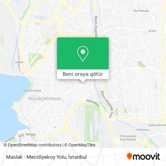 Maslak - Mecidiyekoy Yolu harita