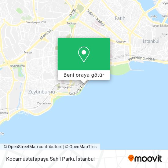 Kocamustafapaşa Sahil Parkı harita