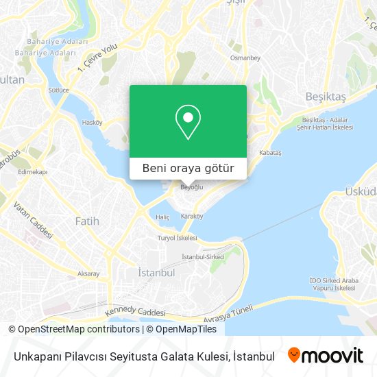 Unkapanı Pilavcısı Seyitusta Galata Kulesi harita