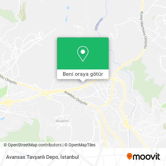 Avansas Tavşanlı Depo harita