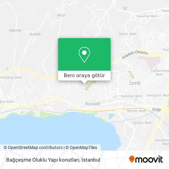 Bağçeşme Oluklu Yapı konutları harita
