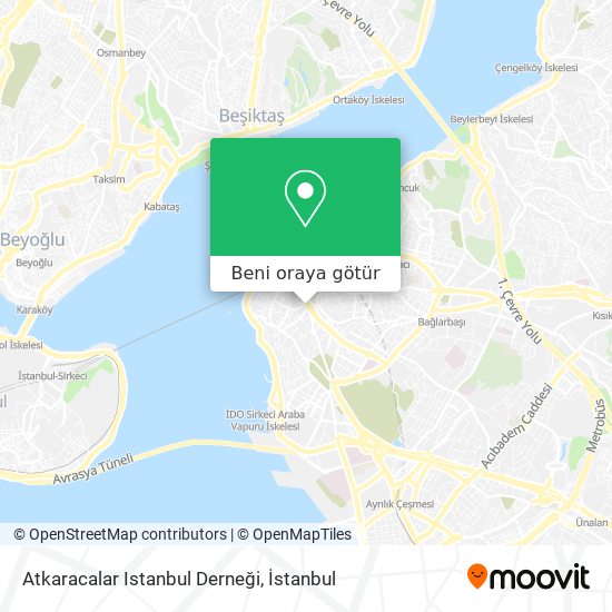 Atkaracalar Istanbul Derneği harita