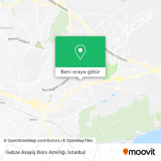 Gebze Asayiş Büro Amirliği harita