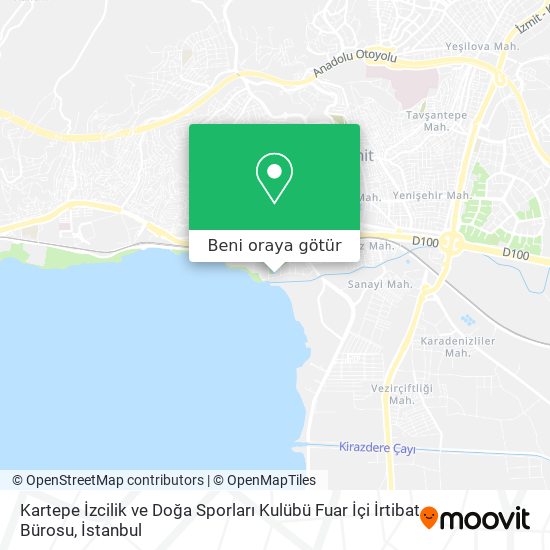 Kartepe İzcilik ve Doğa Sporları Kulübü Fuar İçi İrtibat Bürosu harita