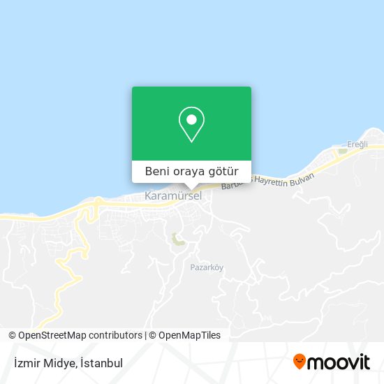 İzmir Midye harita