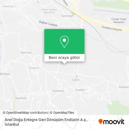 Anel Doğa Entegre Geri Dönüşüm Endüstri A.ş. harita