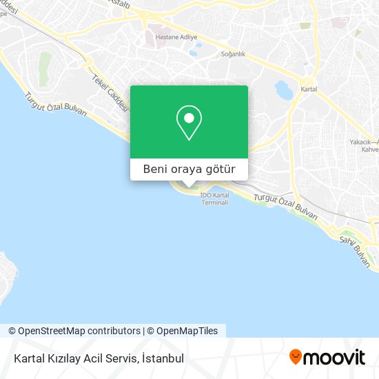 Kartal Kızılay Acil Servis harita