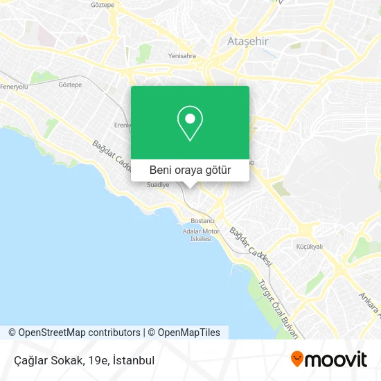 Çağlar Sokak, 19e harita