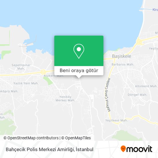 Bahçecik Polis Merkezi Amirliği harita