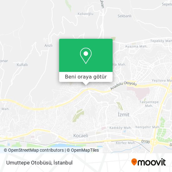 Umuttepe Otobüsü harita