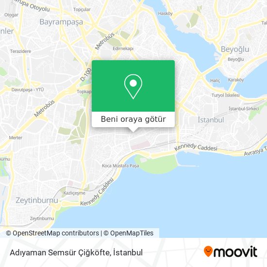 Adıyaman Semsür Çiğköfte harita