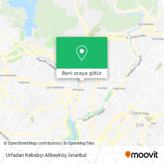 Urfadan Kebabçı  Alibeyköy harita