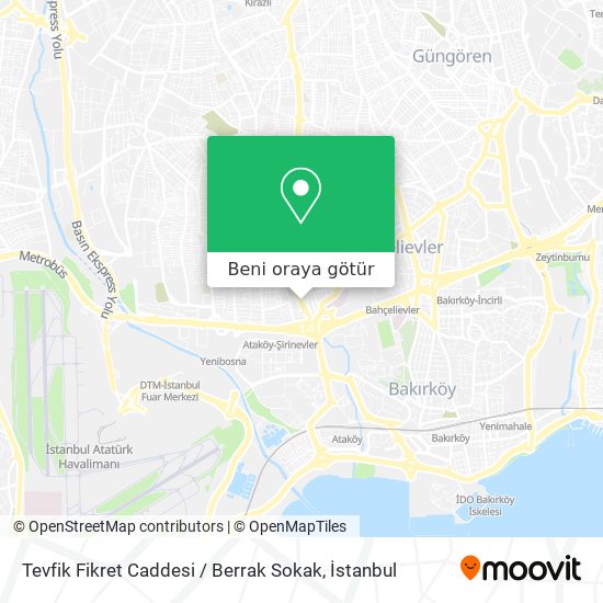 Tevfik Fikret Caddesi / Berrak Sokak harita