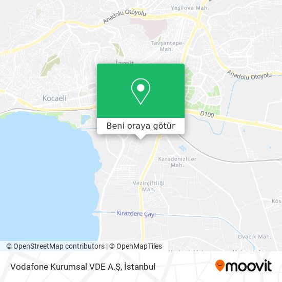 Vodafone Kurumsal VDE A.Ş harita