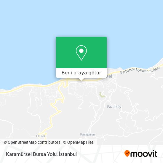 Karamürsel Bursa Yolu harita