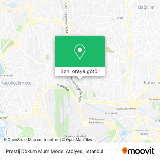 Prestij Döküm Mum Model Atölyesi harita