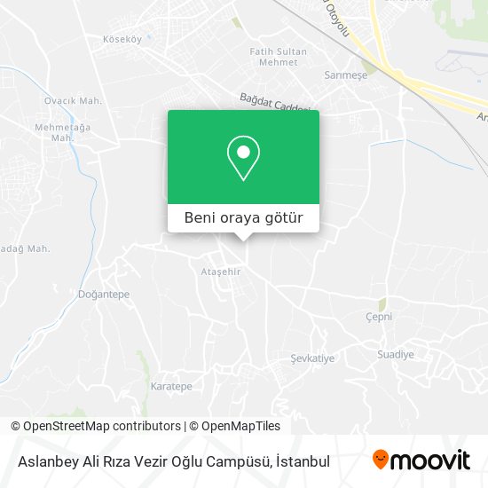 Aslanbey Ali Rıza Vezir Oğlu Campüsü harita