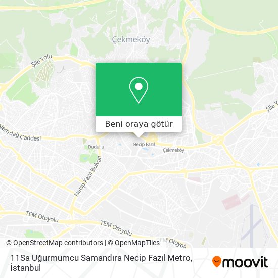 11Sa Uğurmumcu Samandıra Necip Fazıl Metro harita