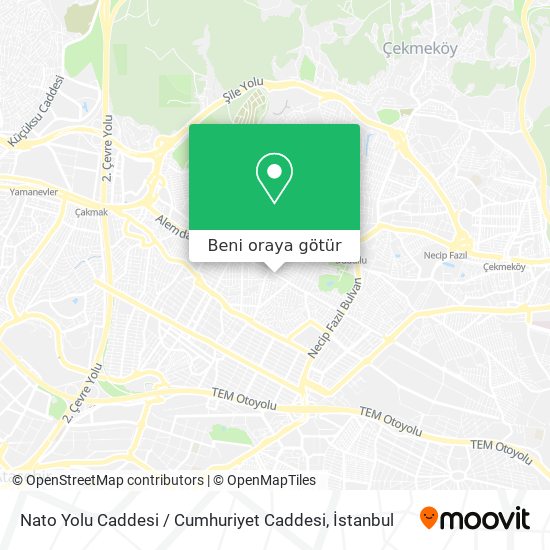 Nato Yolu Caddesi / Cumhuriyet Caddesi harita