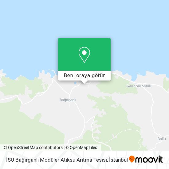 İSU Bağırganlı Modüler Atıksu Arıtma Tesisi harita