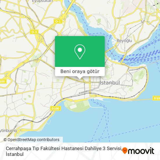 Cerrahpaşa Tıp Fakültesi Hastanesi Dahiliye 3 Servisi harita