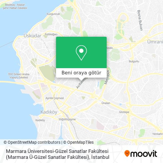 Marmara Üniversitesi-Güzel Sanatlar Fakültesi harita