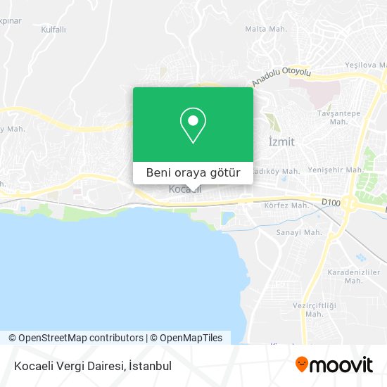 Kocaeli Vergi Dairesi harita