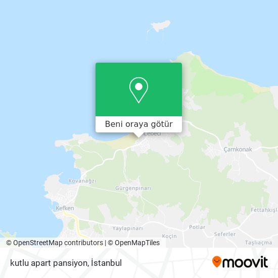 kutlu apart pansiyon harita