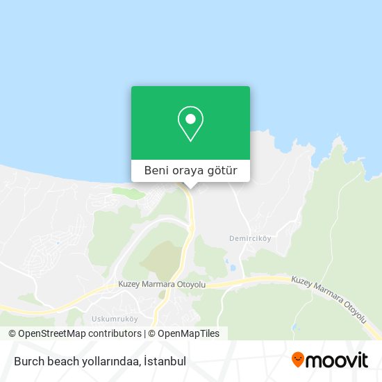 Burch beach yollarındaa harita