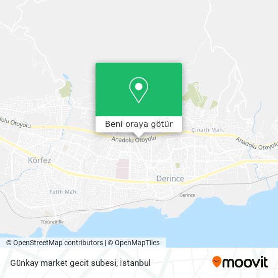 Günkay market gecit subesi harita