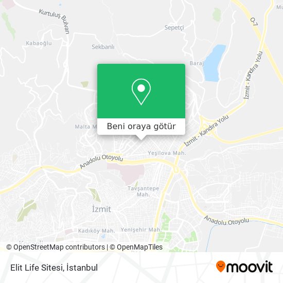 Elit Life Sitesi harita