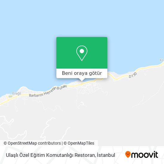 Ulaşlı Özel Eğitim Komutanlığı Restoran harita