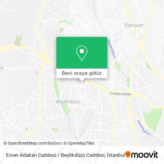 Enver Adakan Caddesi / Beylikdüzü Caddesi harita