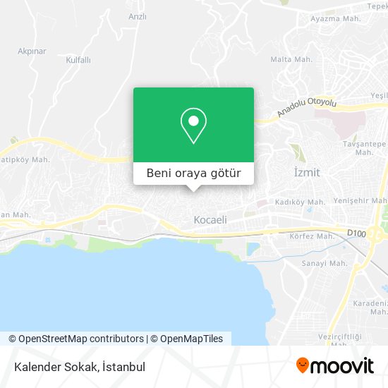 Kalender Sokak harita