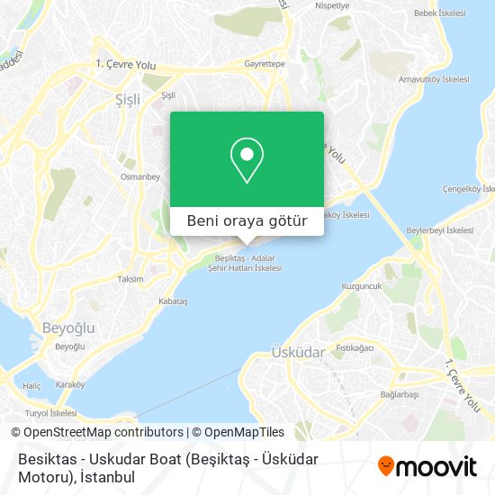 Besiktas - Uskudar Boat (Beşiktaş - Üsküdar Motoru) harita