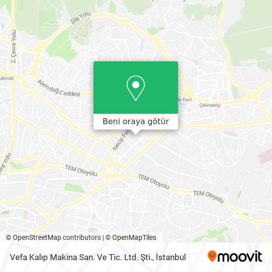 Vefa Kalıp Makina San. Ve Tic. Ltd. Şti. harita