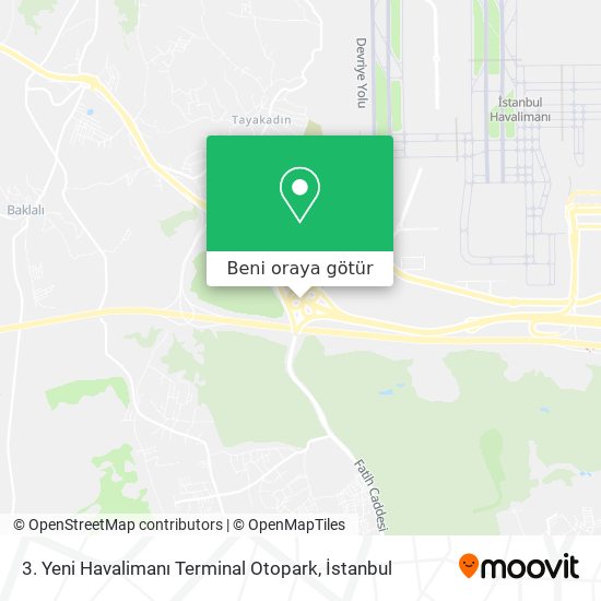 3. Yeni Havalimanı Terminal Otopark harita