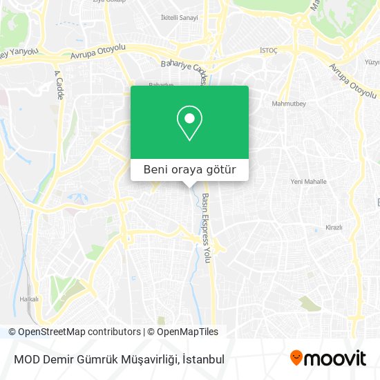 MOD Demir Gümrük Müşavirliği harita