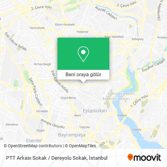PTT Arkası Sokak / Dereyolu Sokak harita