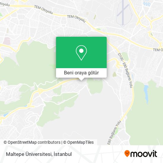 Maltepe Üniversitesi harita