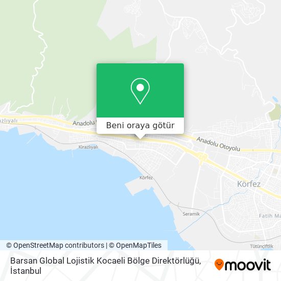 Barsan Global Lojistik Kocaeli Bölge Direktörlüğü harita