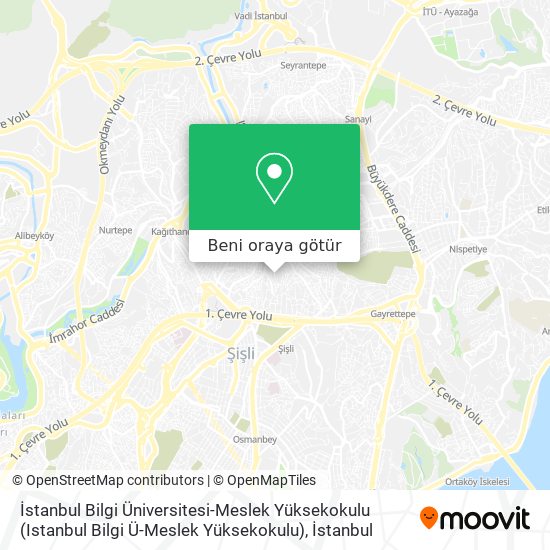 İstanbul Bilgi Üniversitesi-Meslek Yüksekokulu (Istanbul Bilgi Ü-Meslek Yüksekokulu) harita